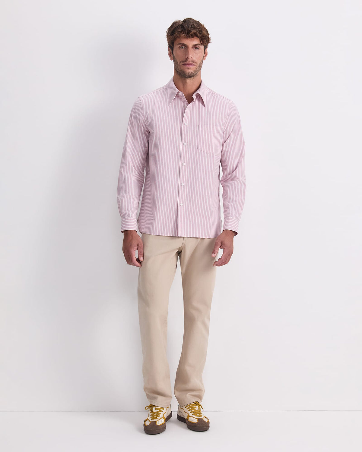 Long Sleeve Stripe Poplin Shirt