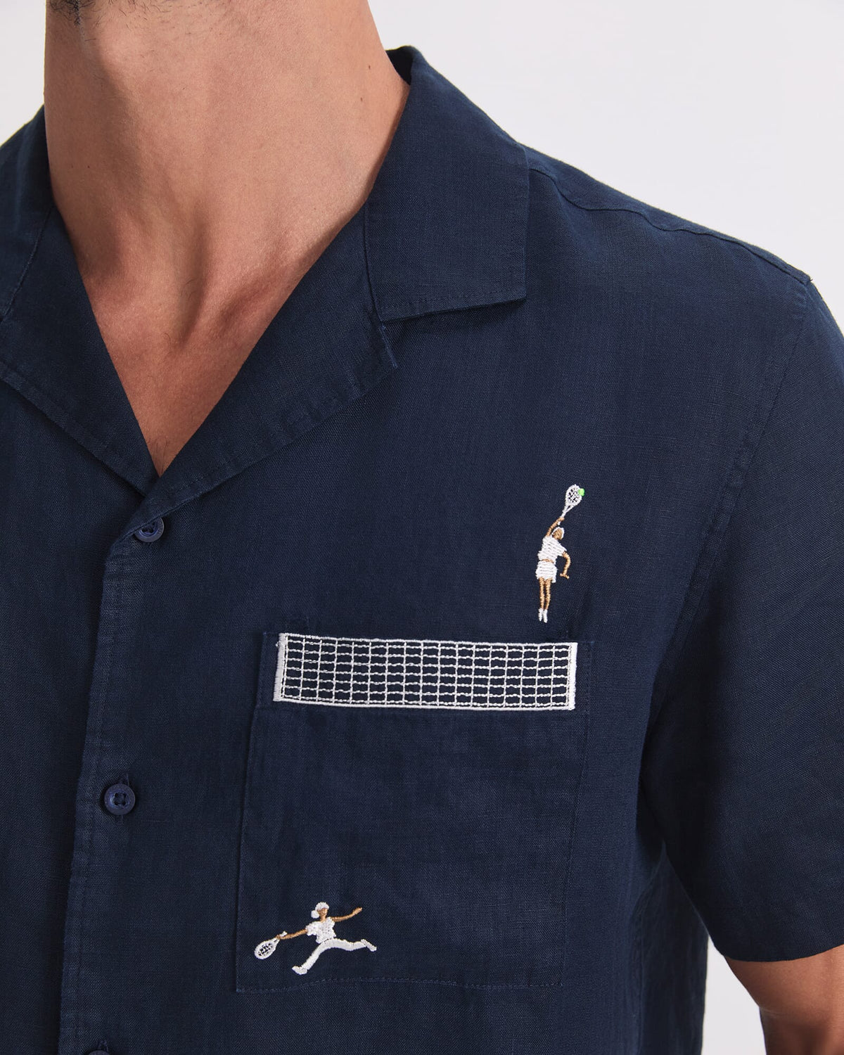 Club Short Sleeve Linen Shirt