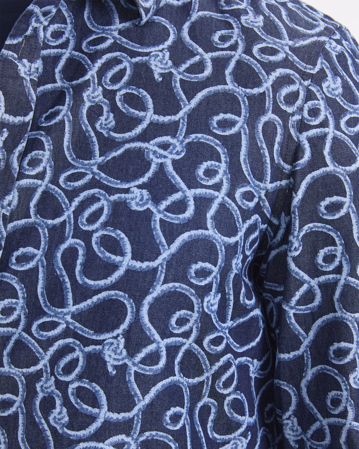 Rope Long Sleeve Print Shirt