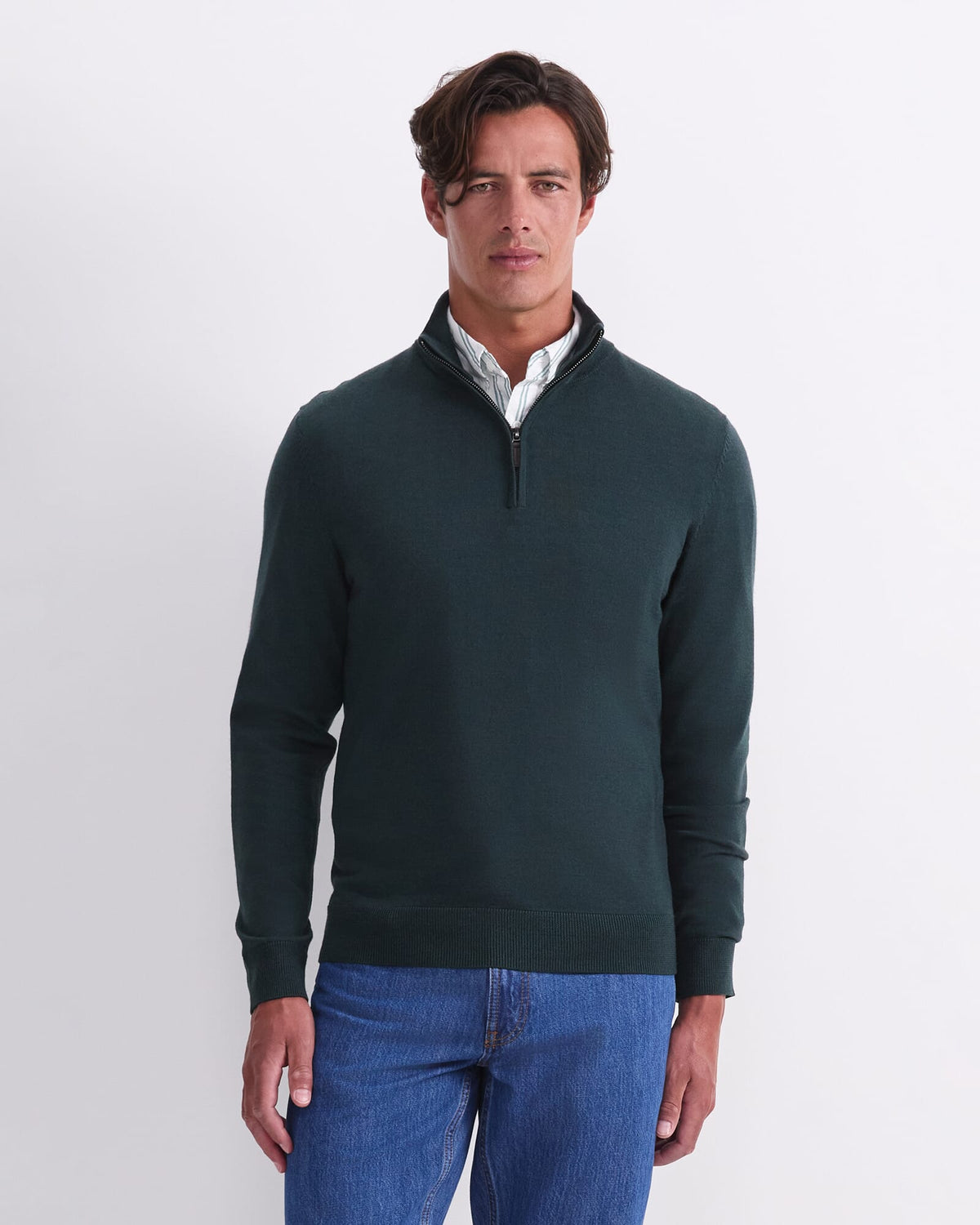 Merino Quarter Zip Knit
