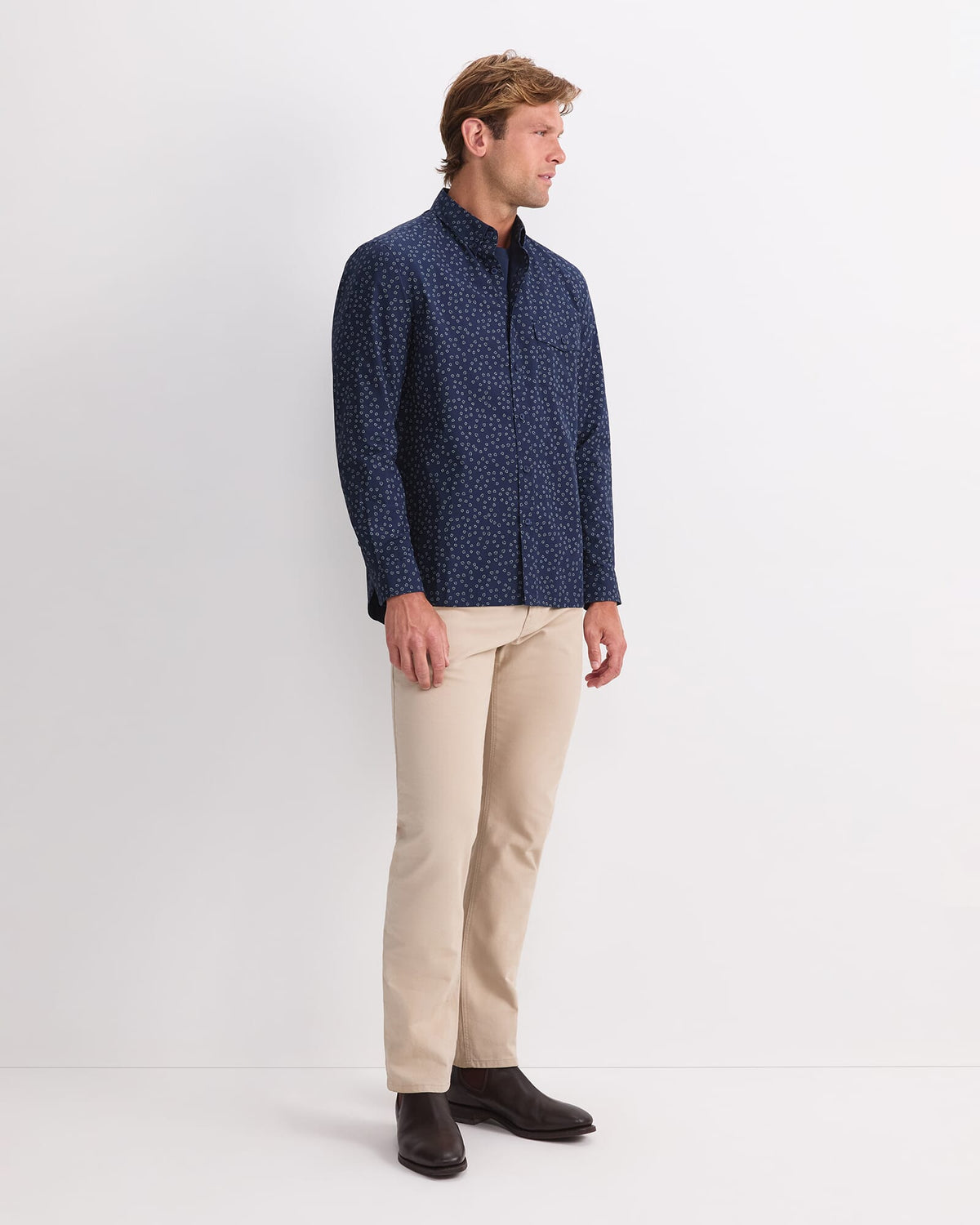 Long Sleeve Wyatt Printed Shirt