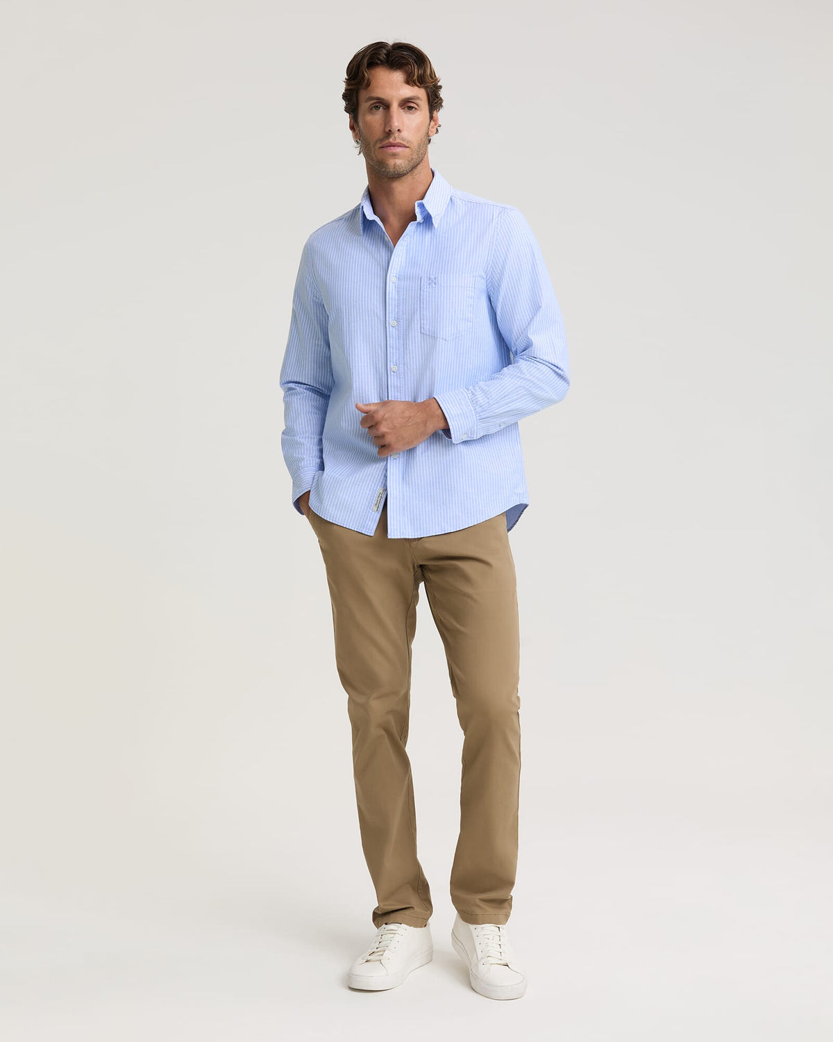 Oxford Long Sleeve Stripe Shirt