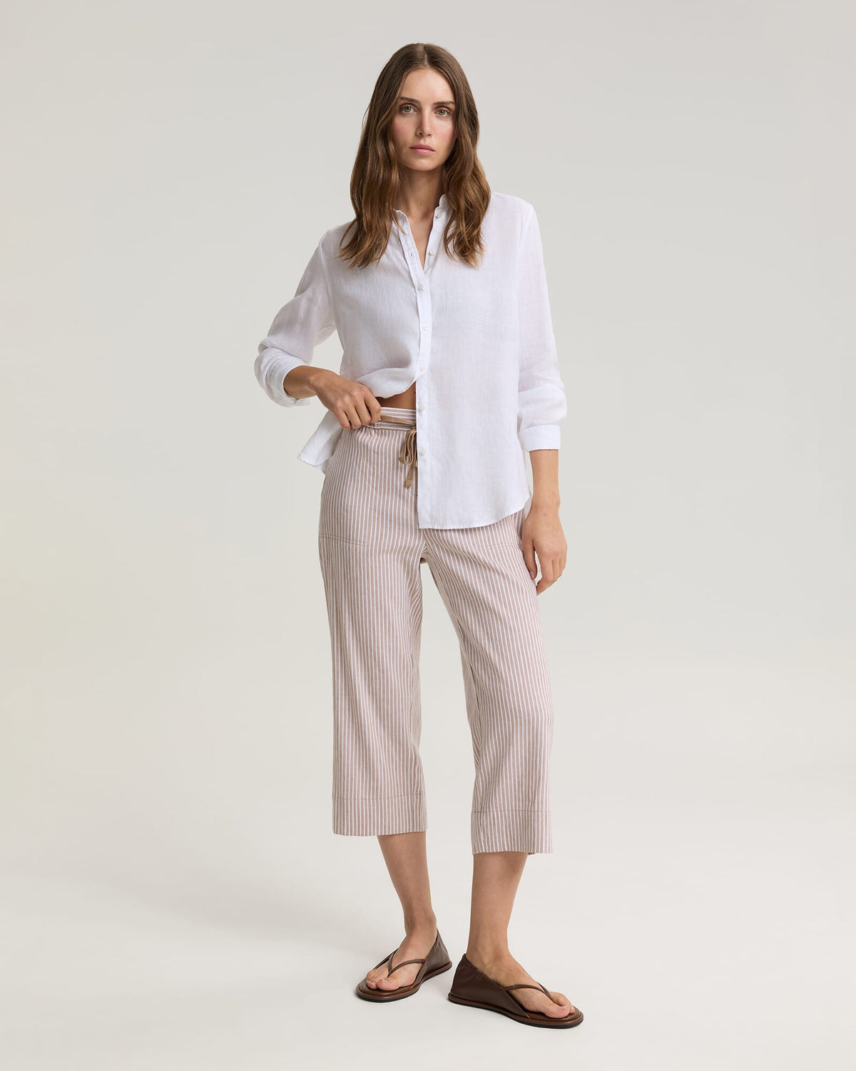 Rosa Crop Linen Pant