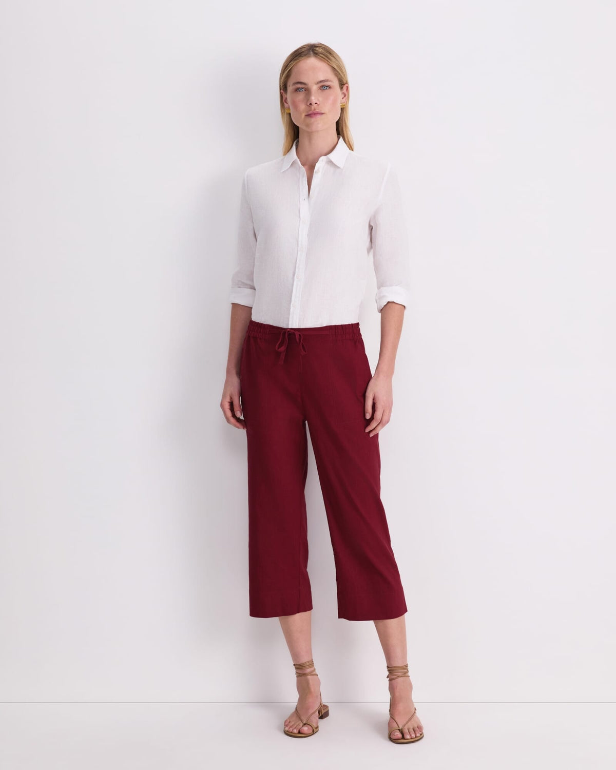 Rosa Crop Linen Pant