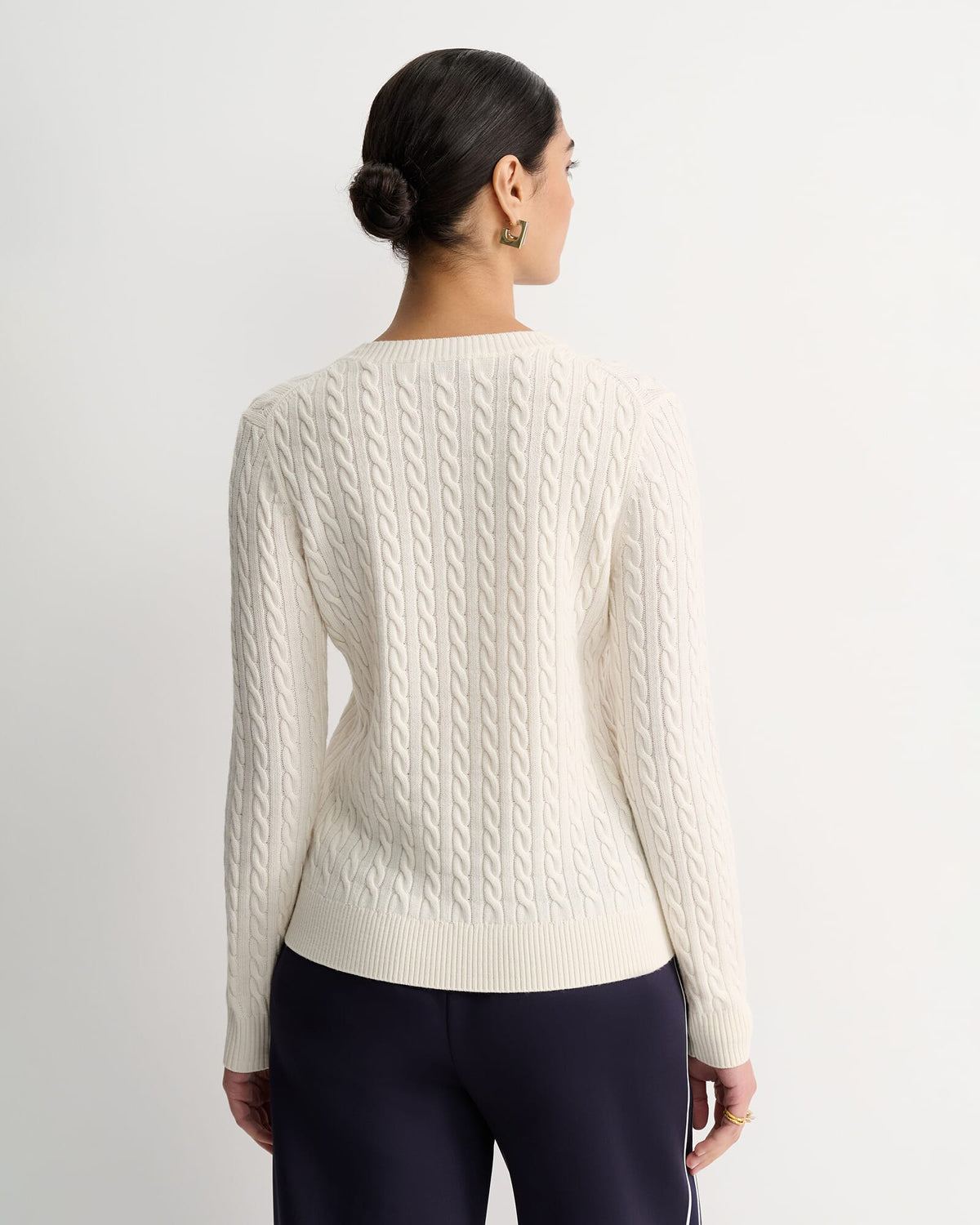 Merino Wool Baby Cable Sweater