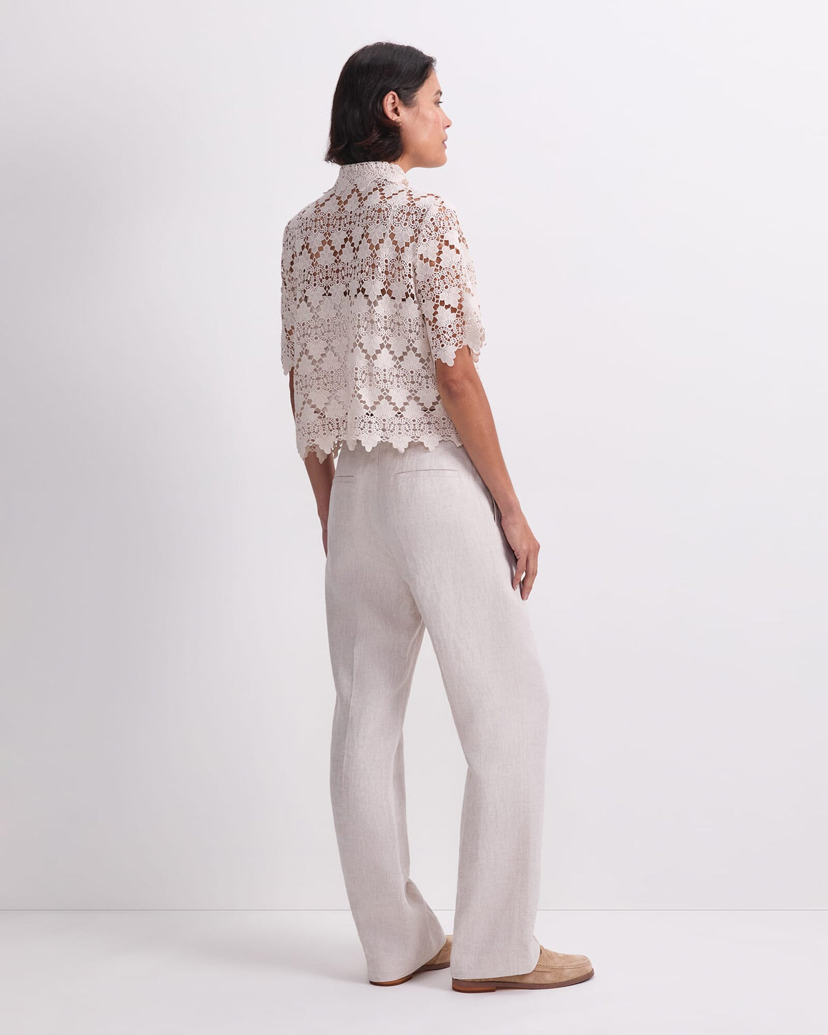 Ariana Lace Cropped Shirt