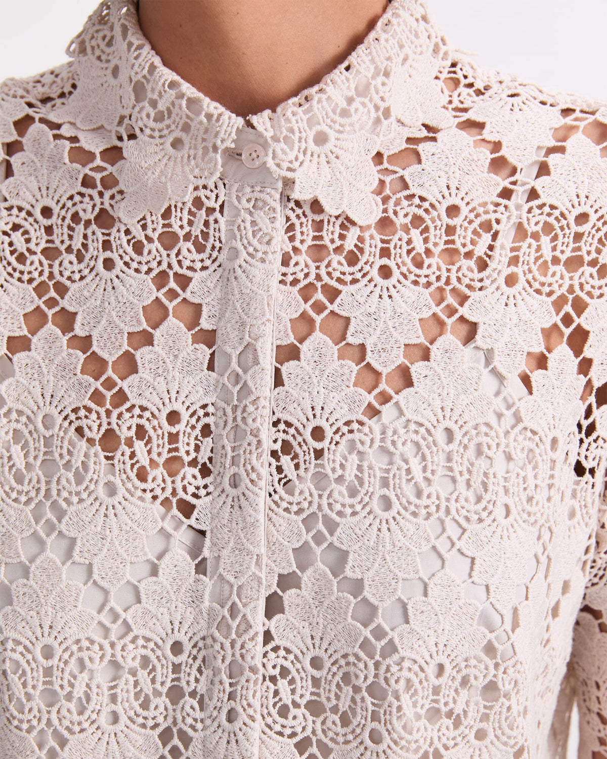 Ariana Lace Cropped Shirt