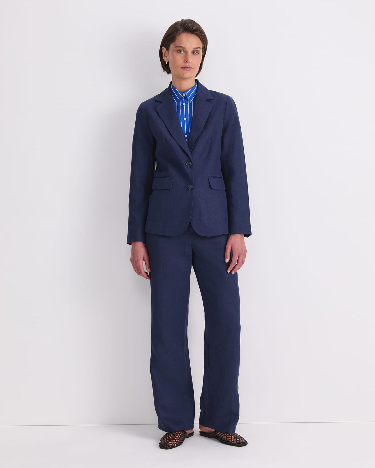 Freya Short Linen Blazer