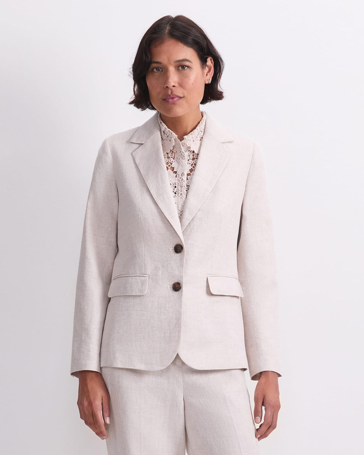 Freya Short Linen Blazer