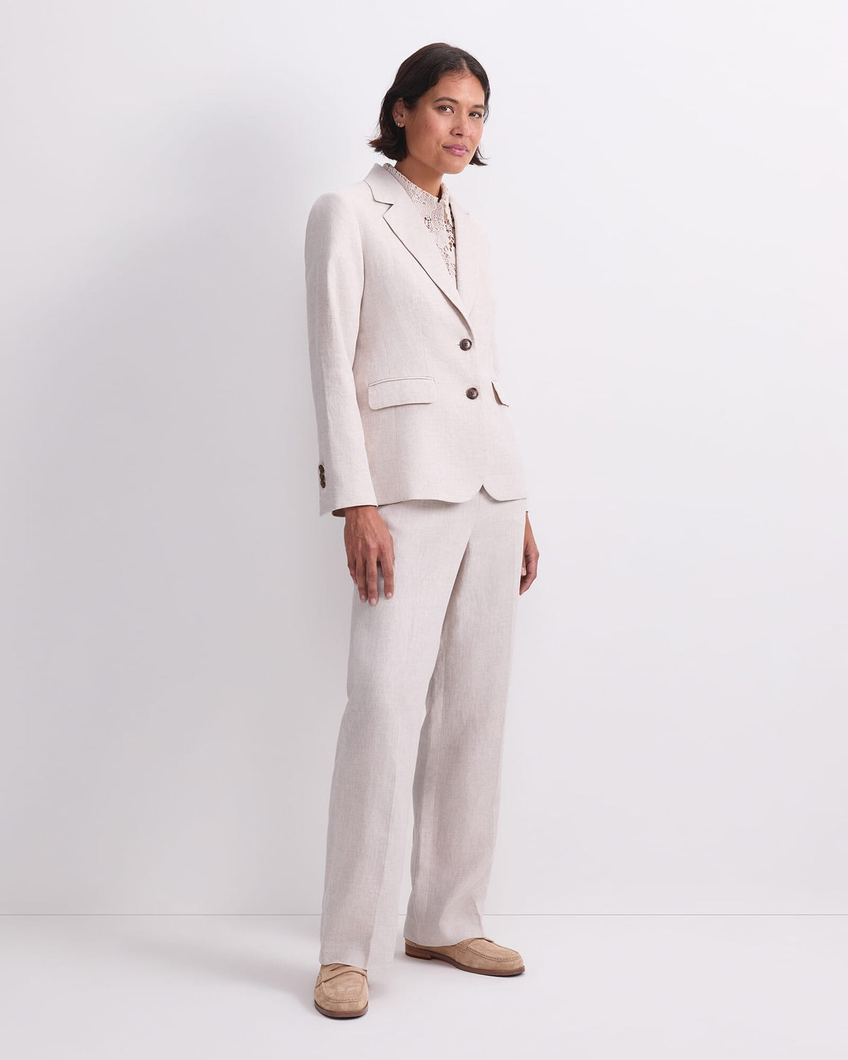 Freya Short Linen Blazer