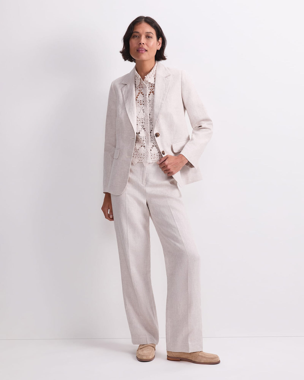 Freya Short Linen Blazer