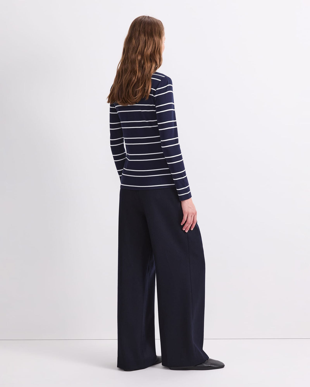 Lucy Stripe Zip Funnel Neck