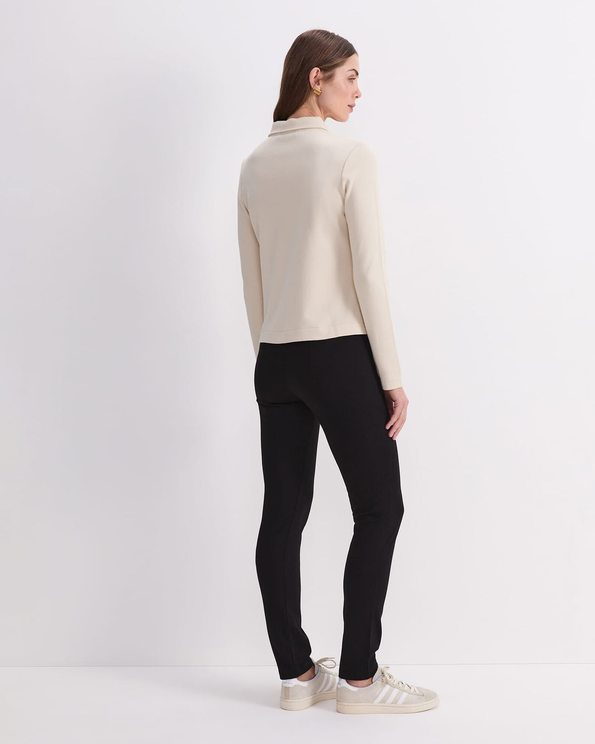 Long Sleeve Zip Through Top
