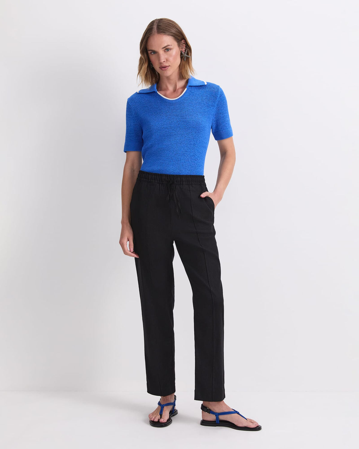 Rosa Tapered Linen Pant