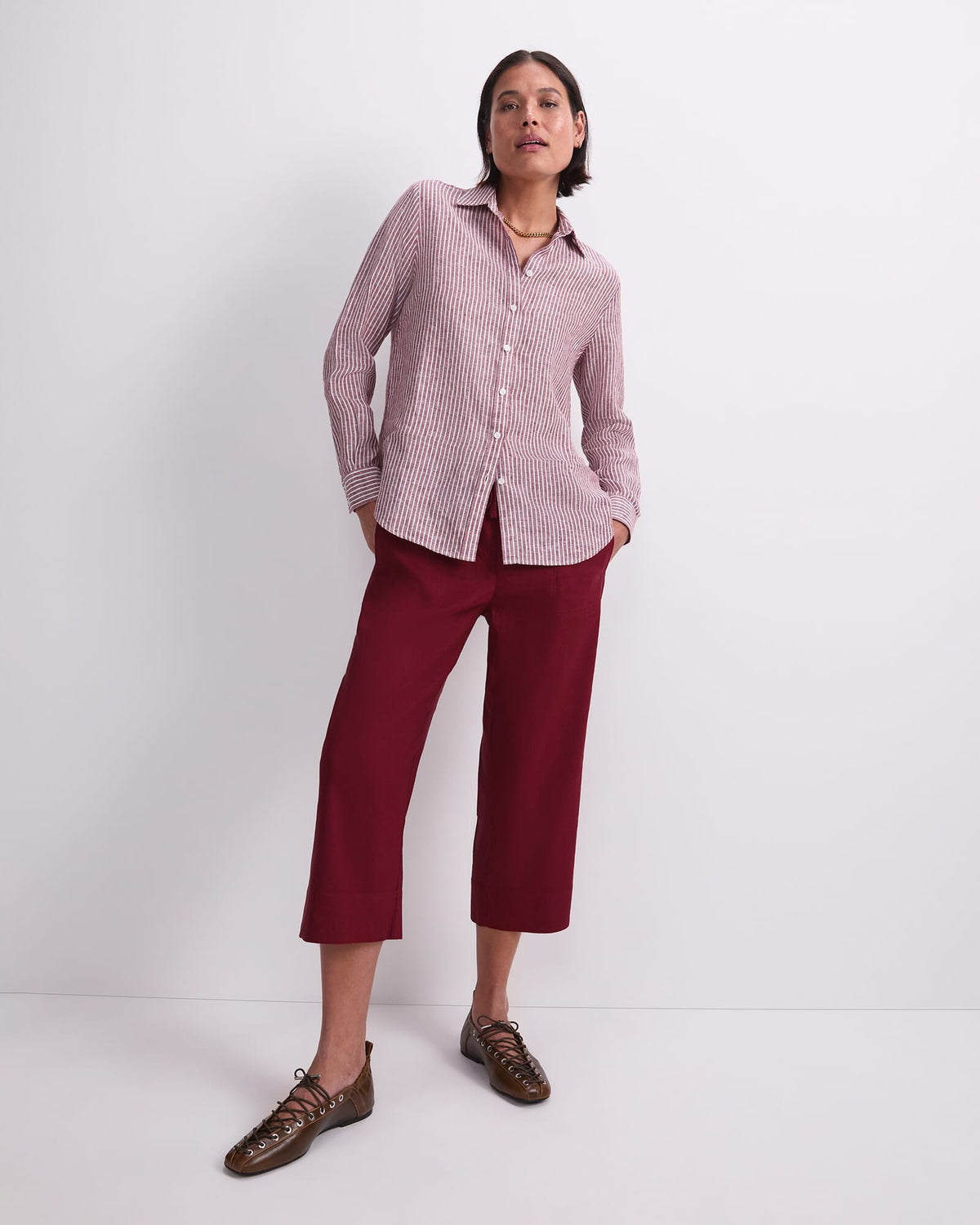 Dahlia Stripe Linen Shirt