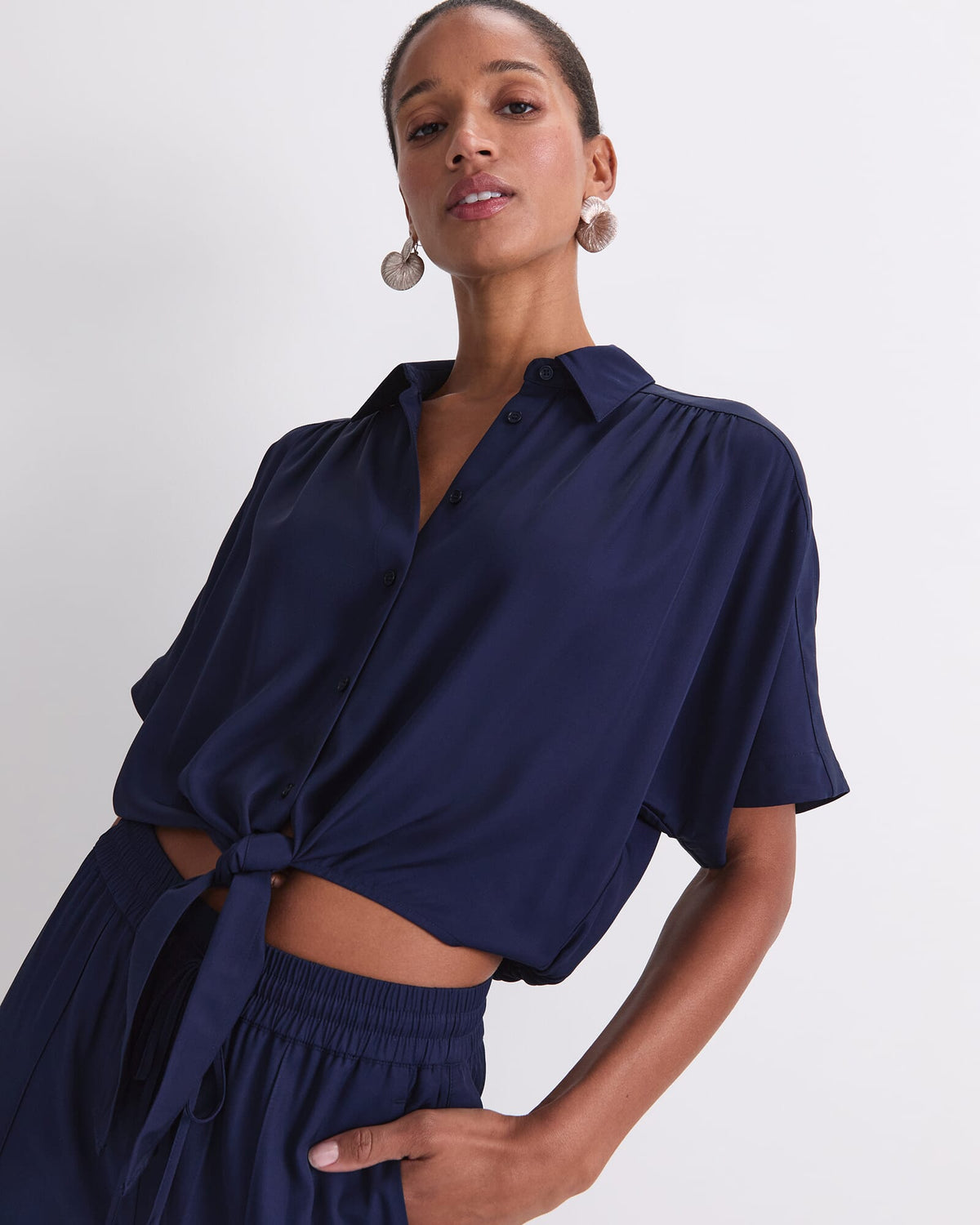 Meryem Tie Front Blouse