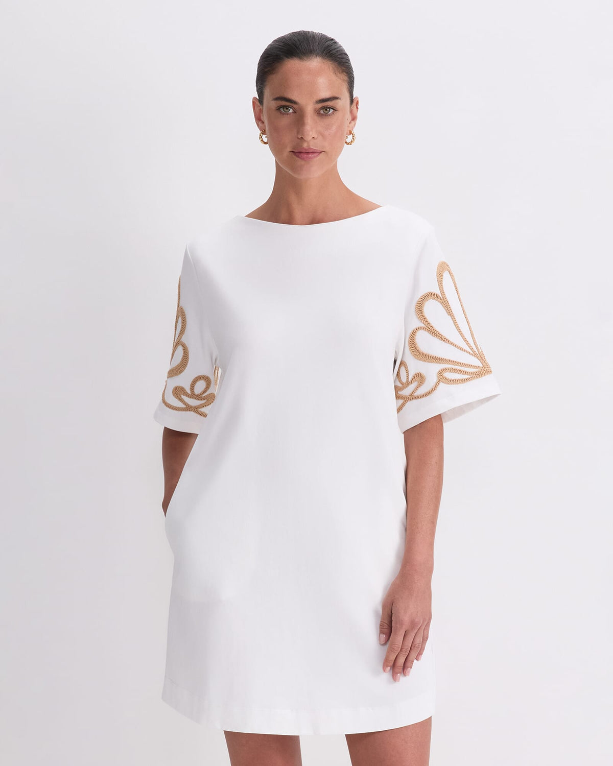 Eliza Embroidery Mini Dress