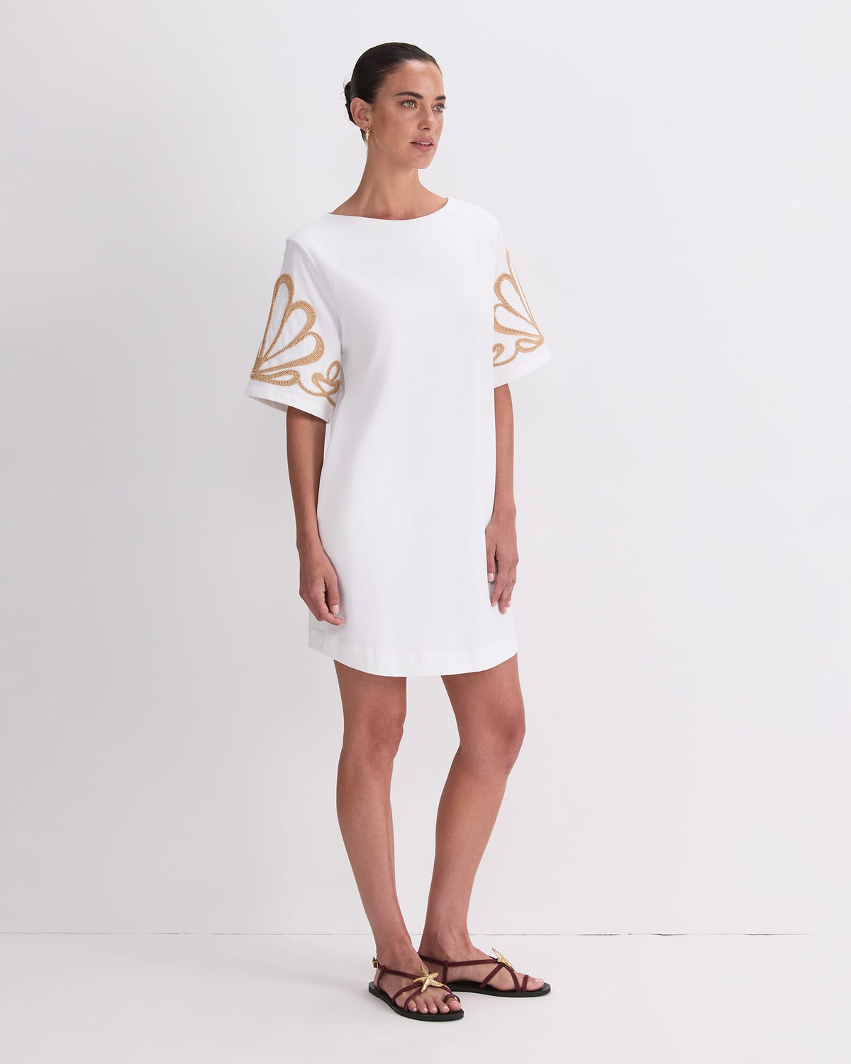 Eliza Embroidery Mini Dress