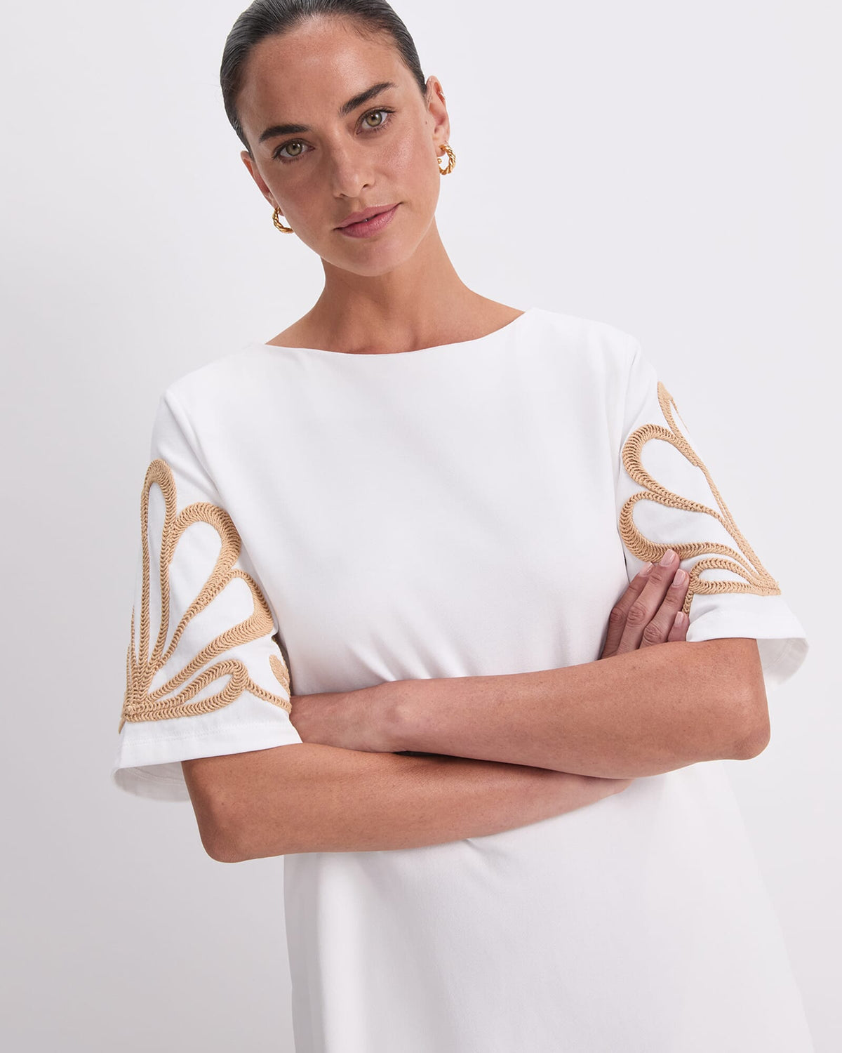 Eliza Embroidery Mini Dress