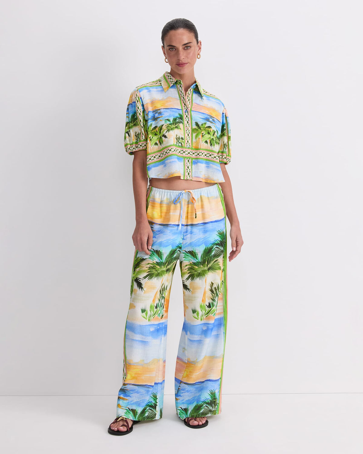 Sunset Palm Blouse