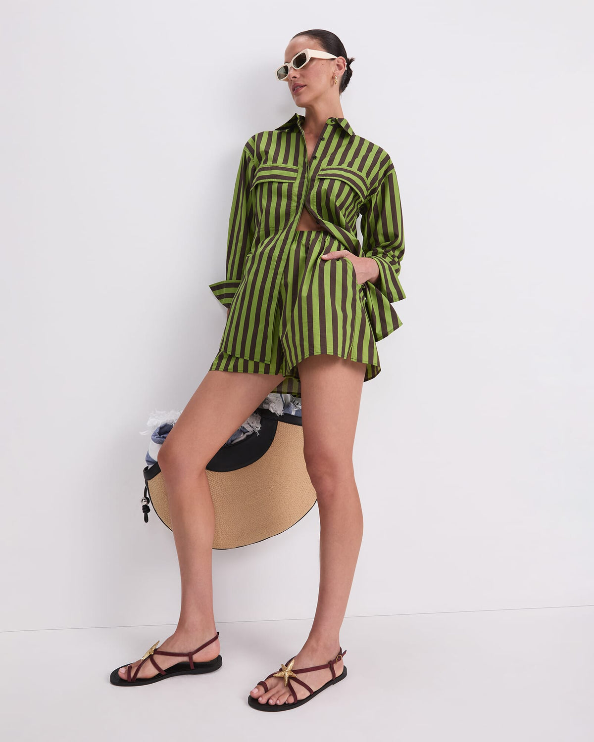 Tara Stripe Cotton Short
