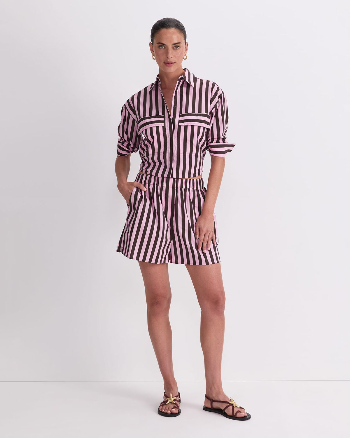 Tara Stripe Cotton Short
