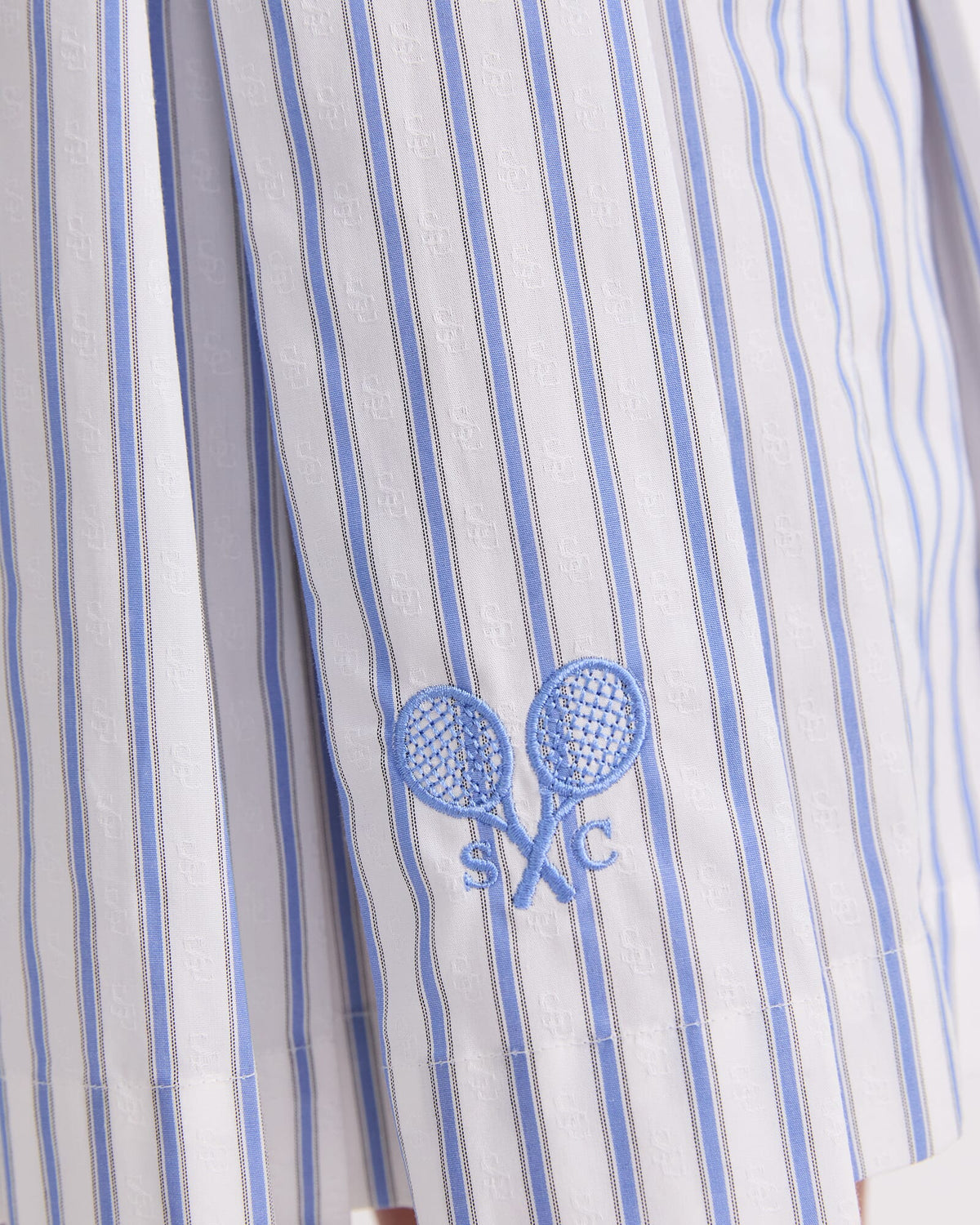 Logo Stripe Tennis Skirt