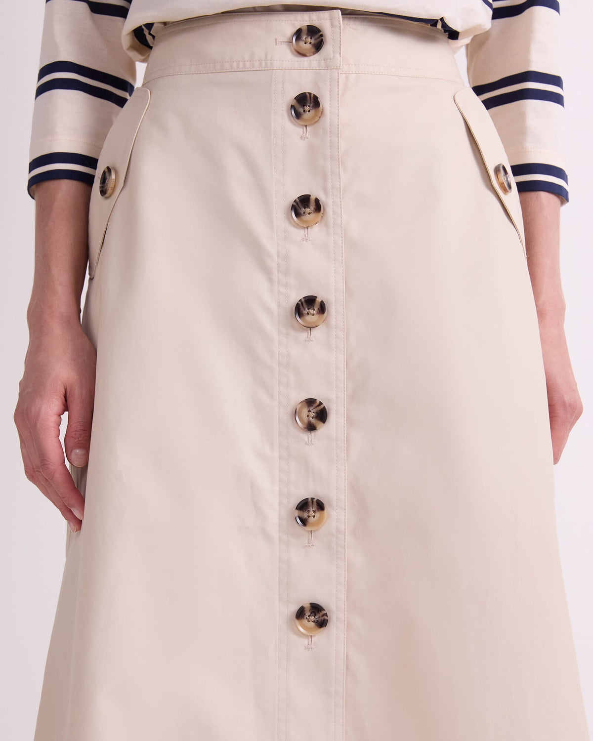 Audrey Button Through Skirt