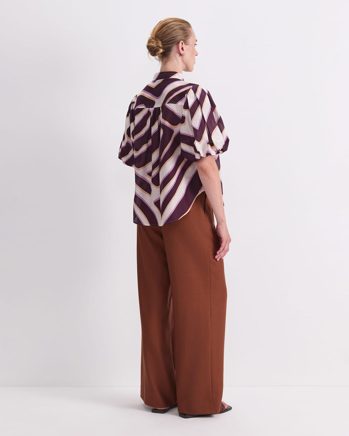 Penny Short Sleeve Cotton Silk Blouse