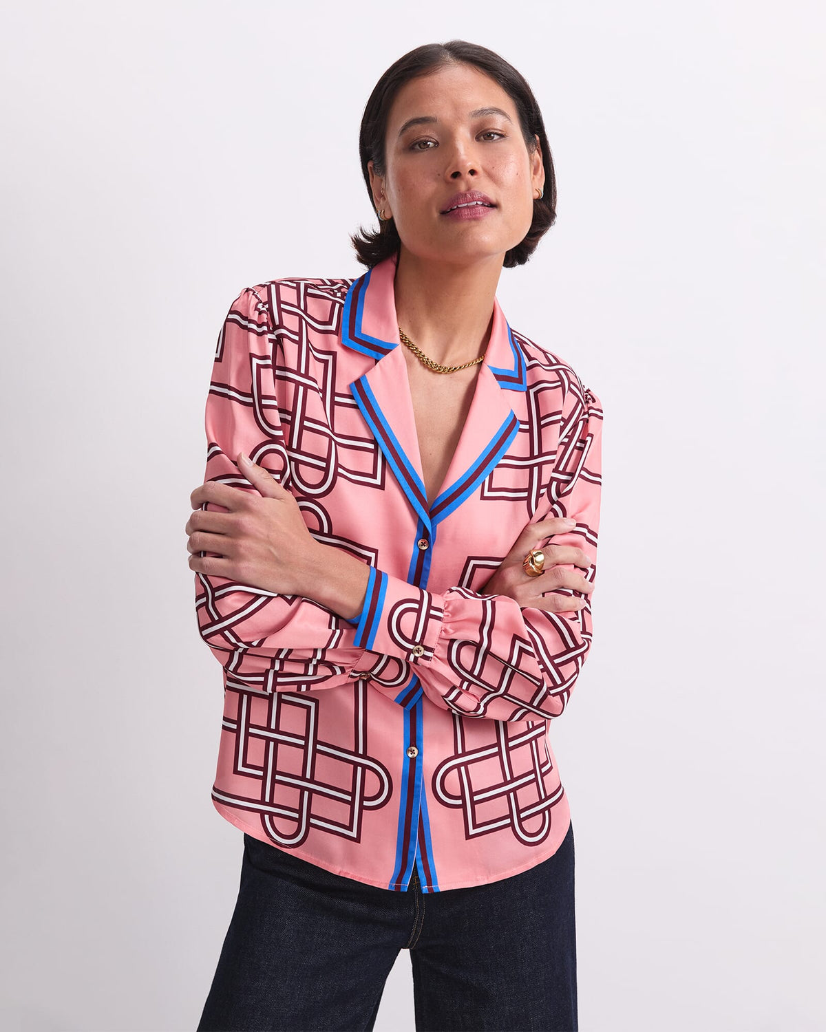 Rhodes Print Blouse