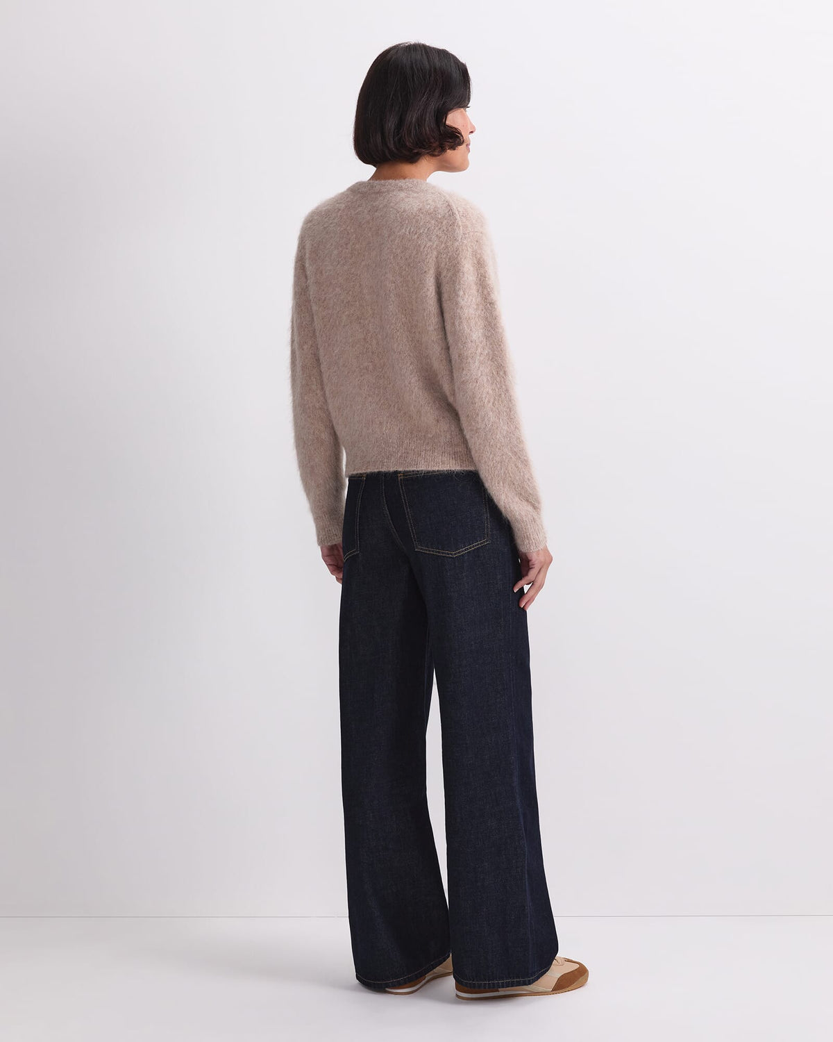 Alpaca Blend Cropped Cardigan