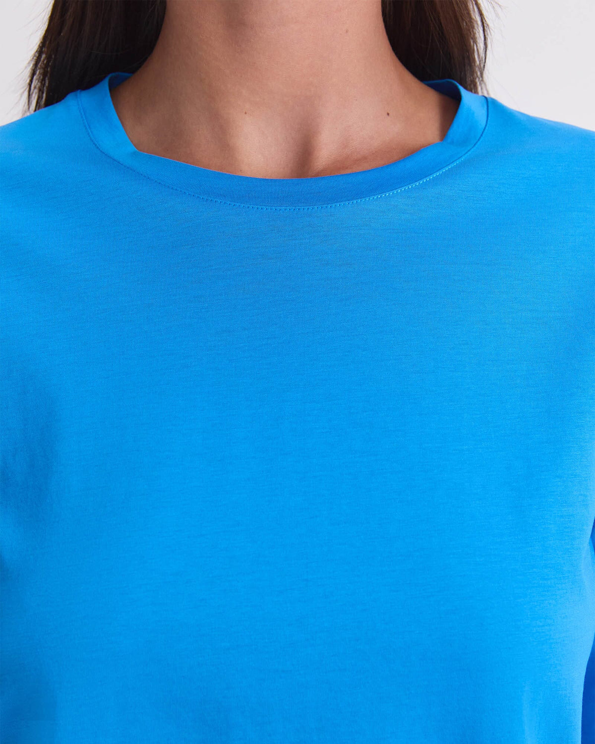 Mercerised Cotton Three Quarter Sleeve Tee