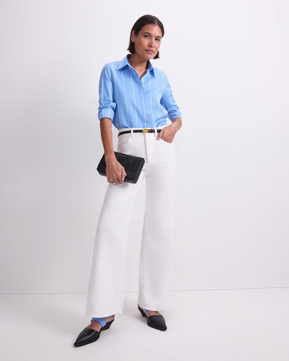 Hannah Stripe Cotton Silk Shirt
