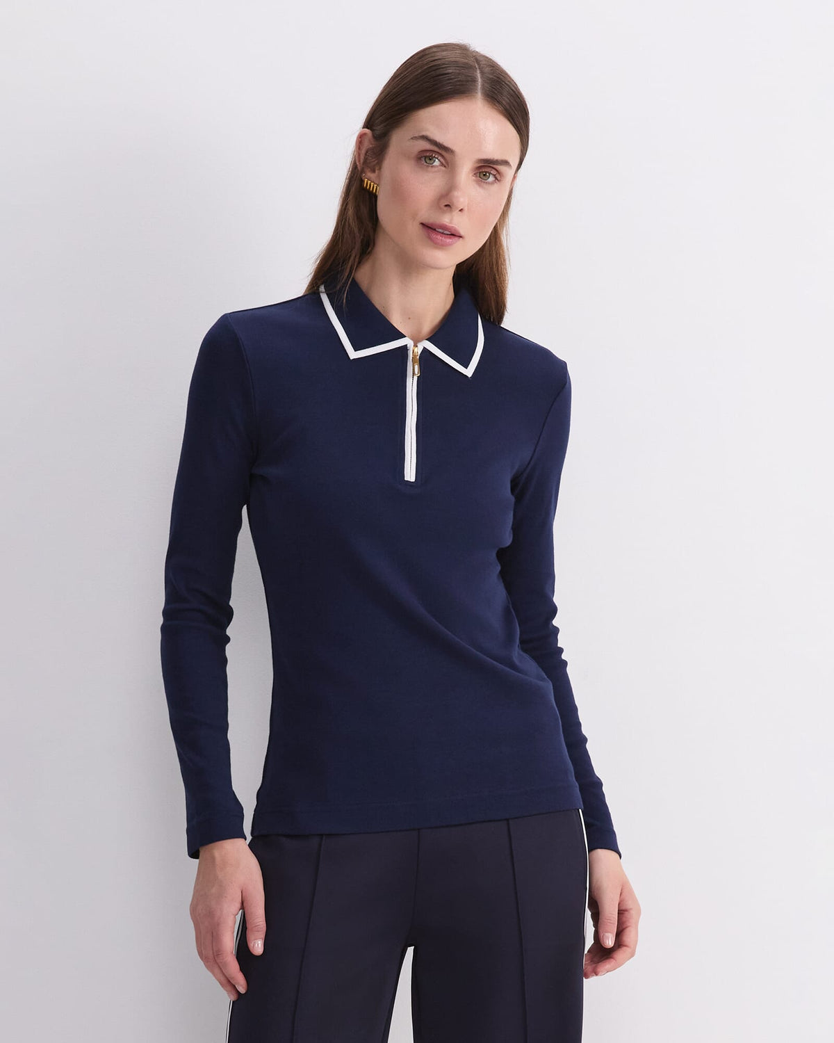 Lucy Cotton Quarter Zip Top