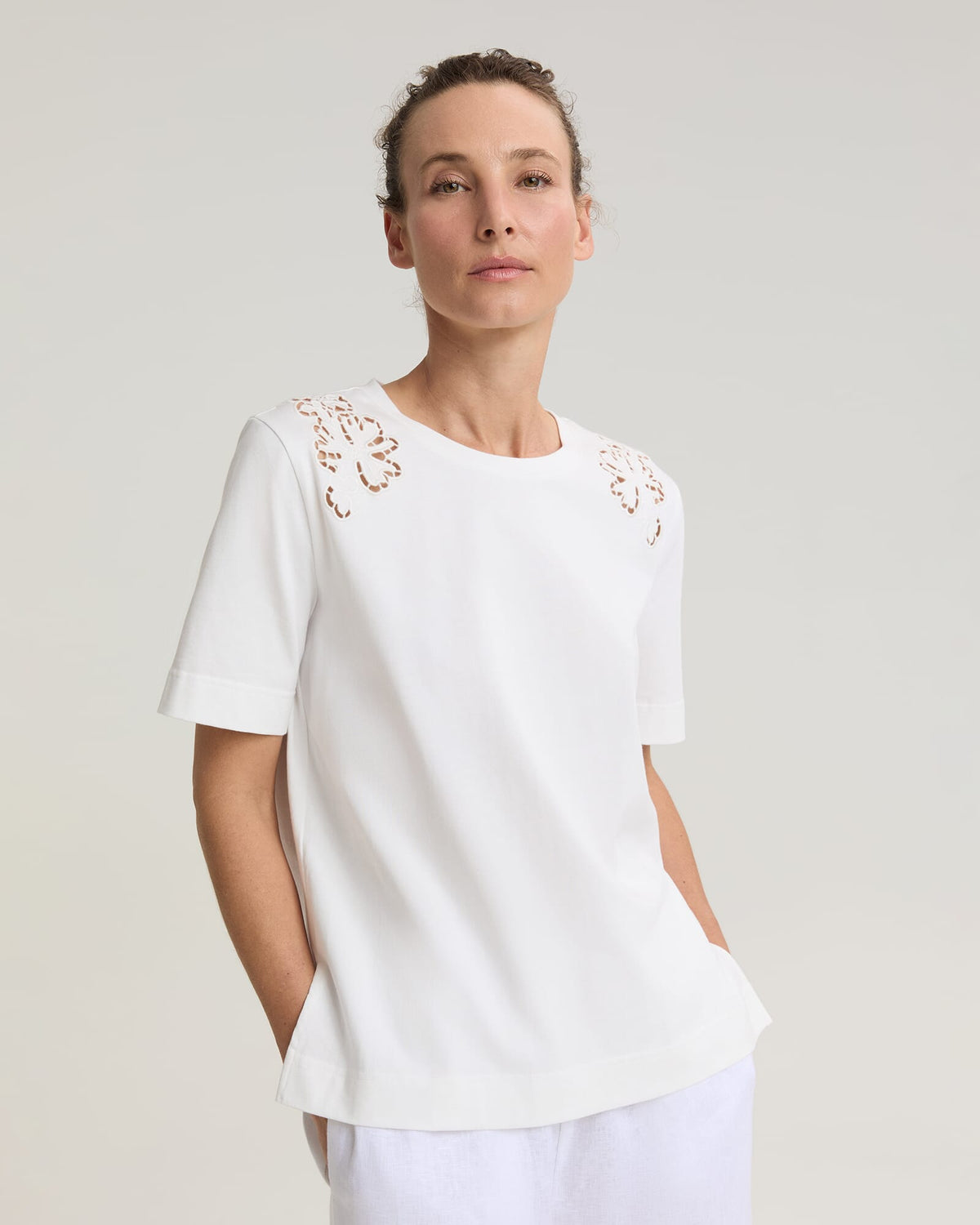 Paloma Cotton Broderie Tee