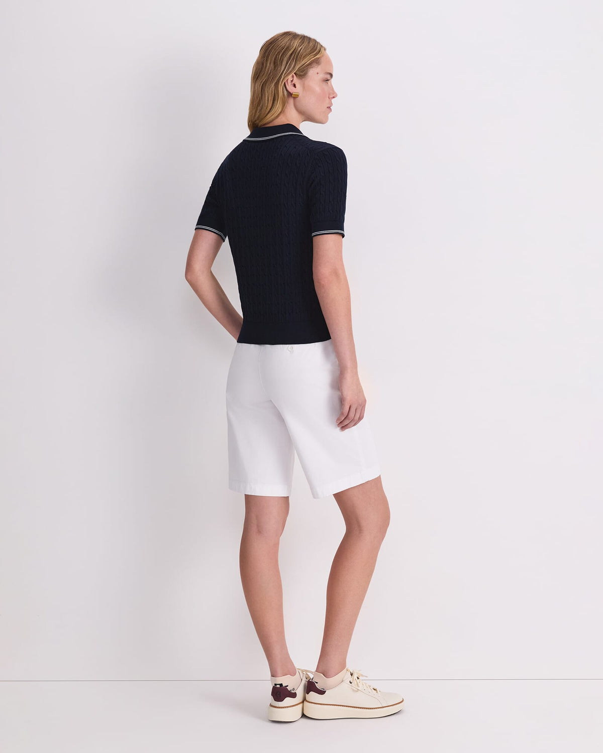 Chiffon Cotton Cable Polo