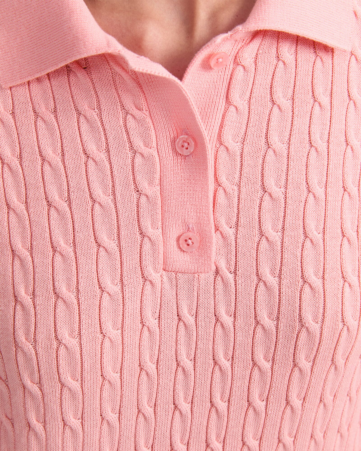 Chiffon Cotton Cable Polo
