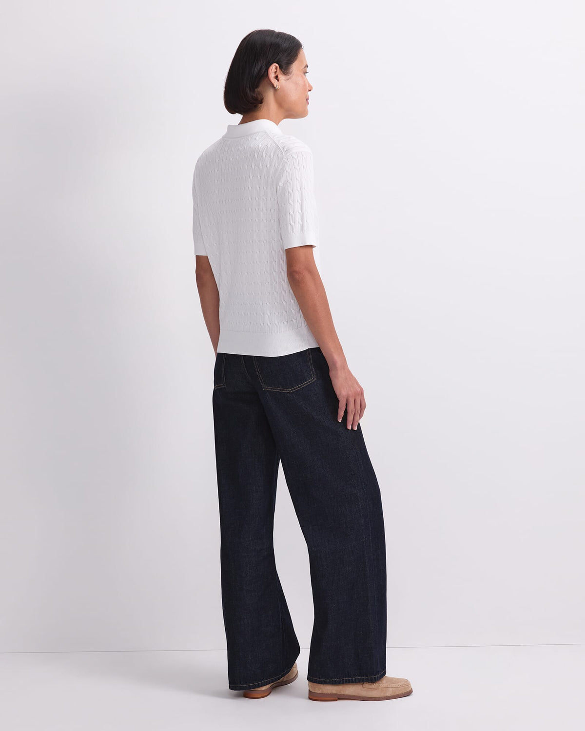 Chiffon Cotton Cable Polo