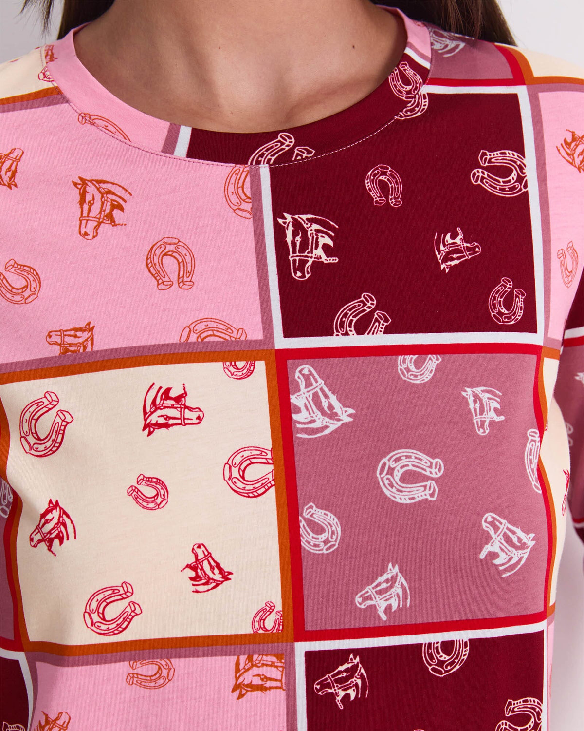 Horse Print Mercerized Tee