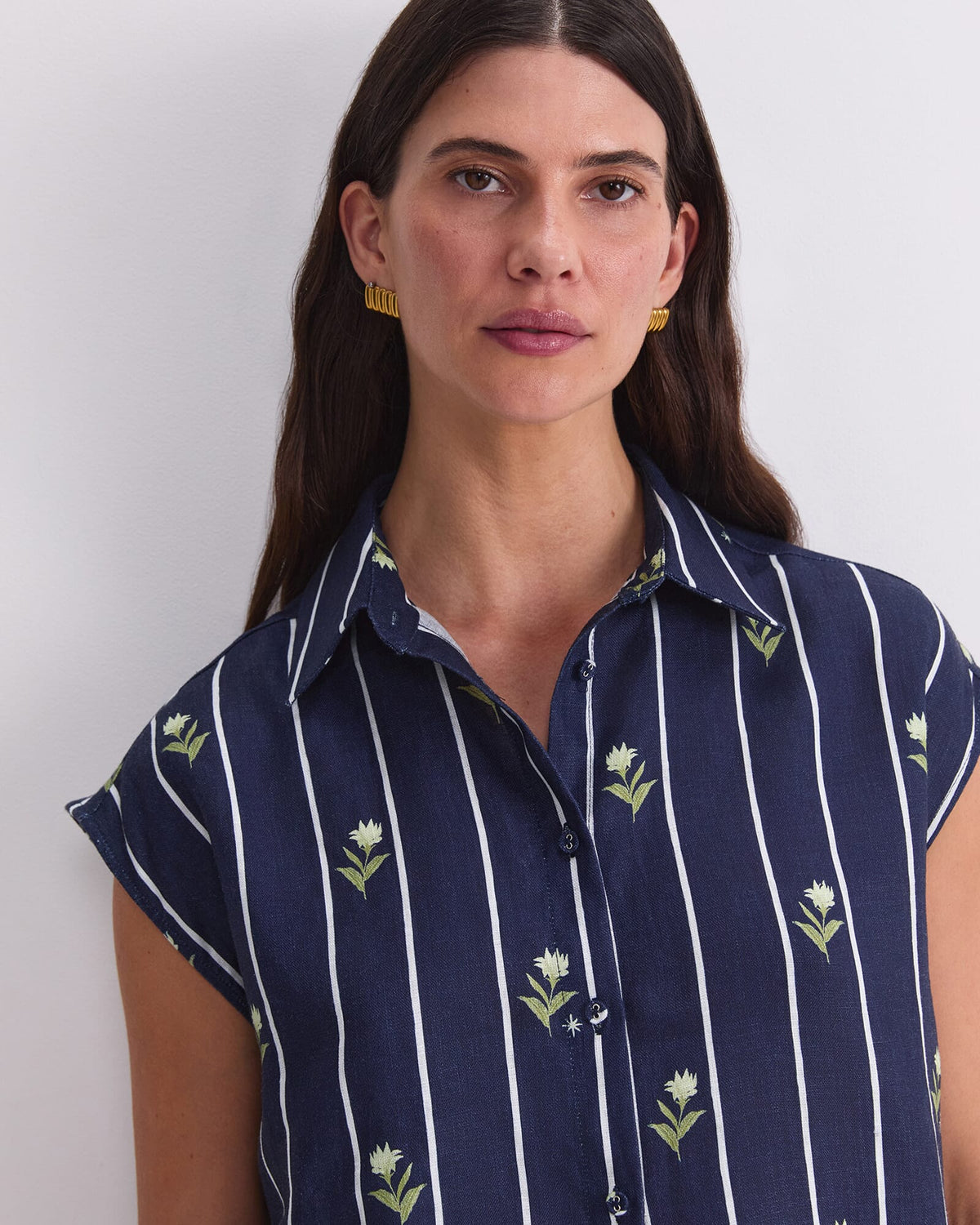Hampton Stripe Linen Blouse