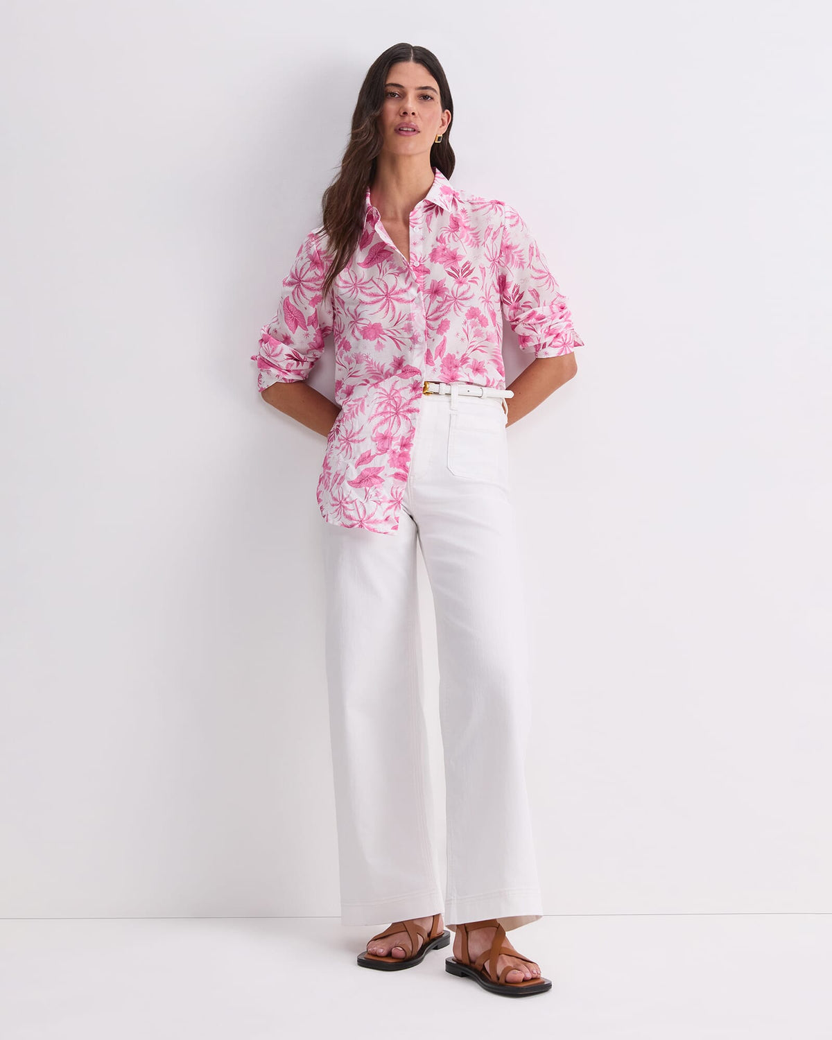 Cotton Silk Palm Shirt