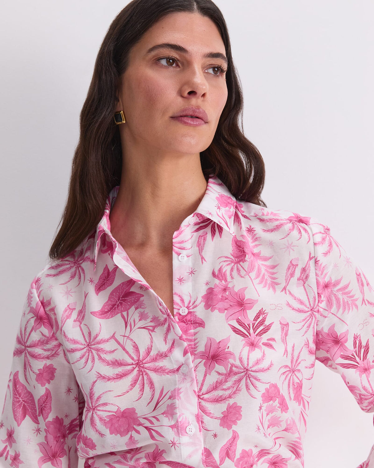 Cotton Silk Palm Shirt