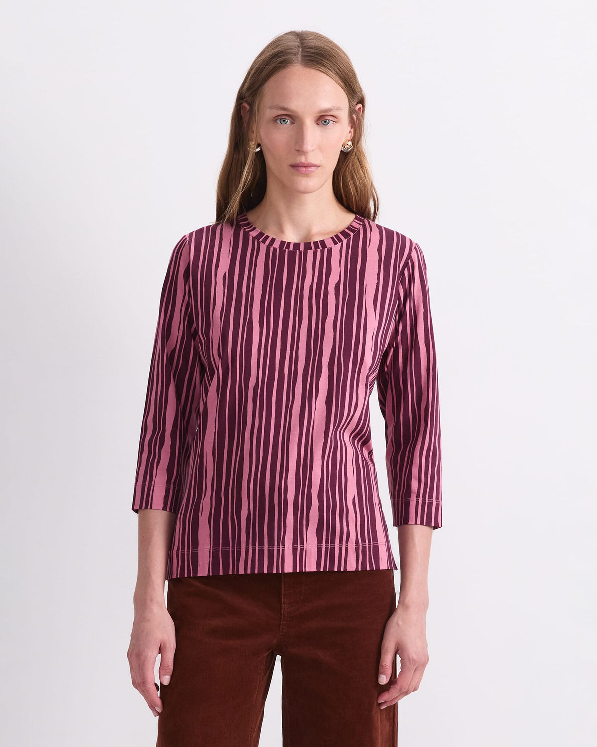 Stripe Print Mercerised Tee