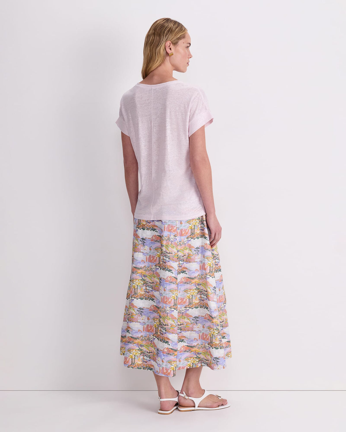 Tonia Foil Linen Tee