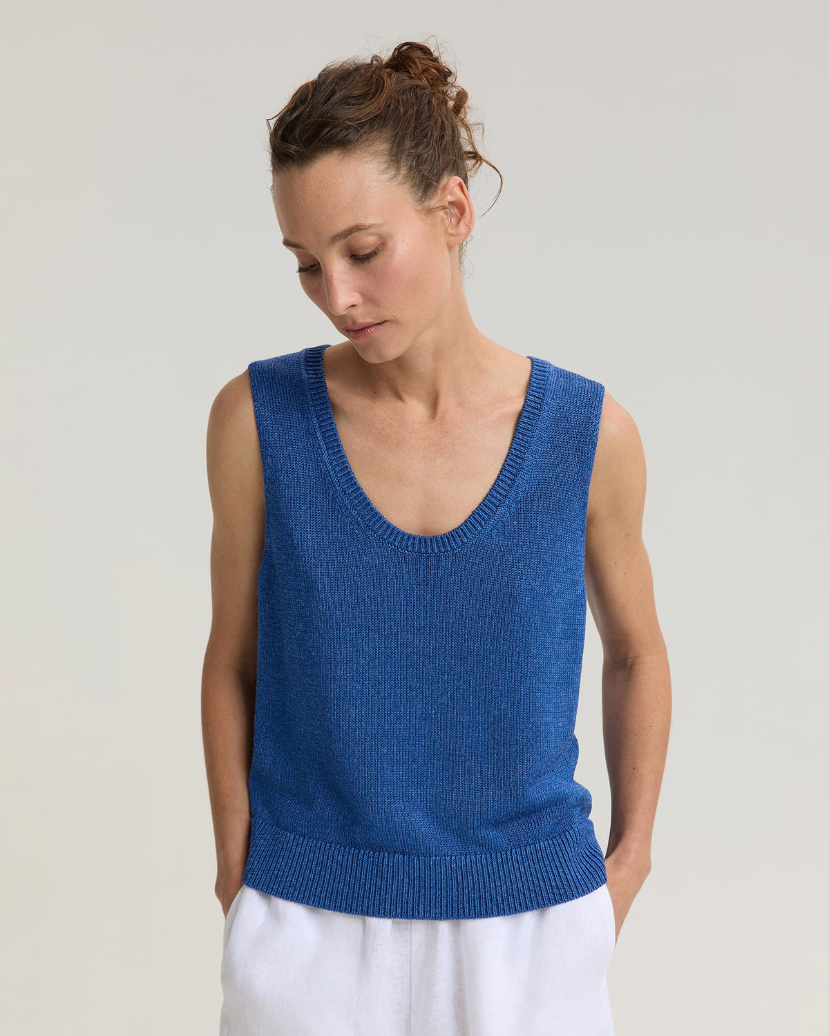 Linen Blend Singlet