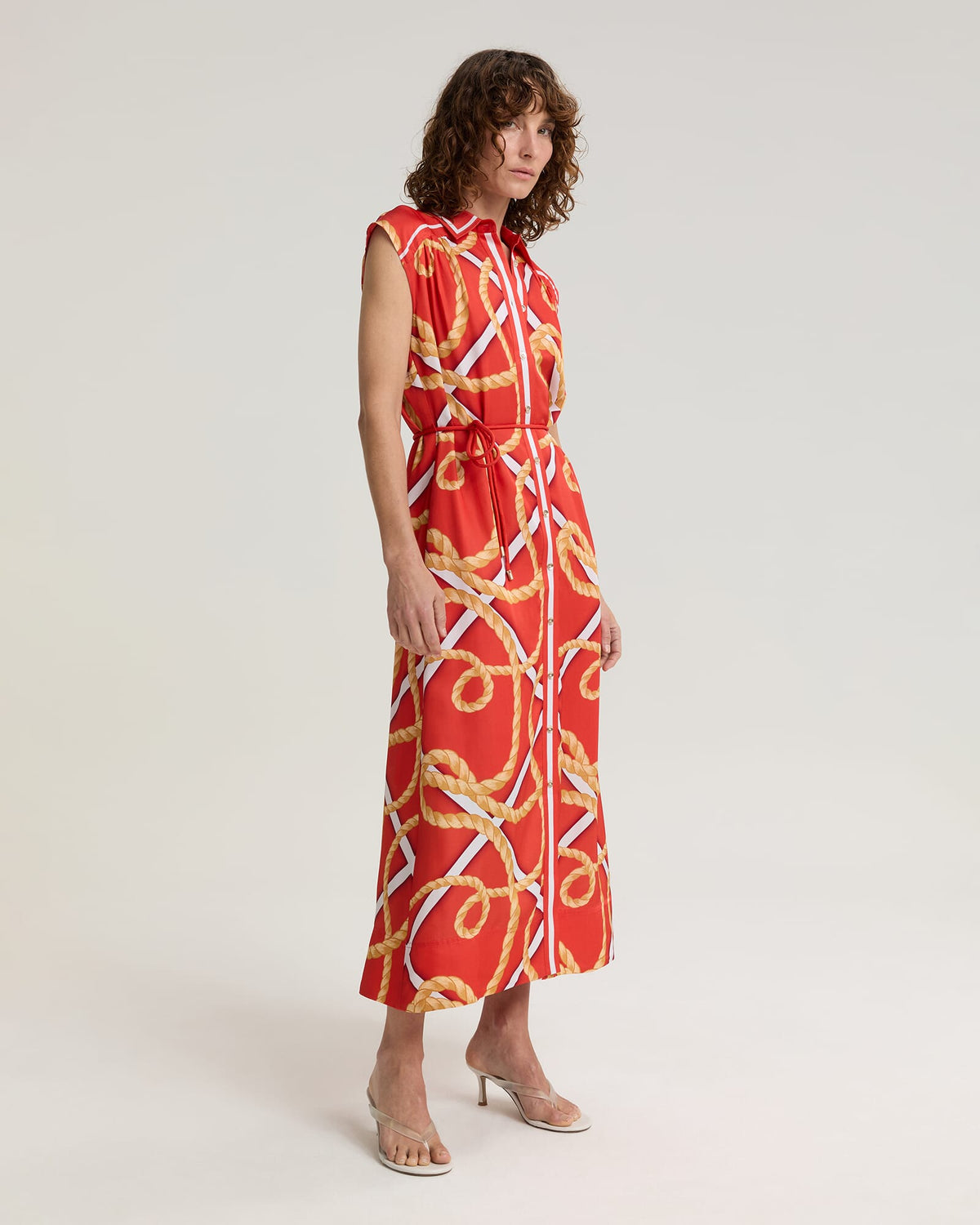 Clove Print Shirt Dress