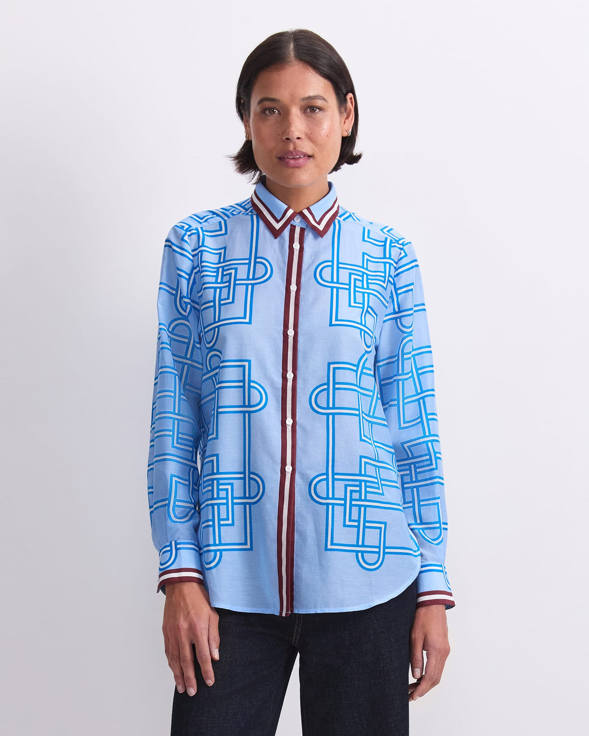 Rhodes Long Sleeve Cotton Silk Shirt