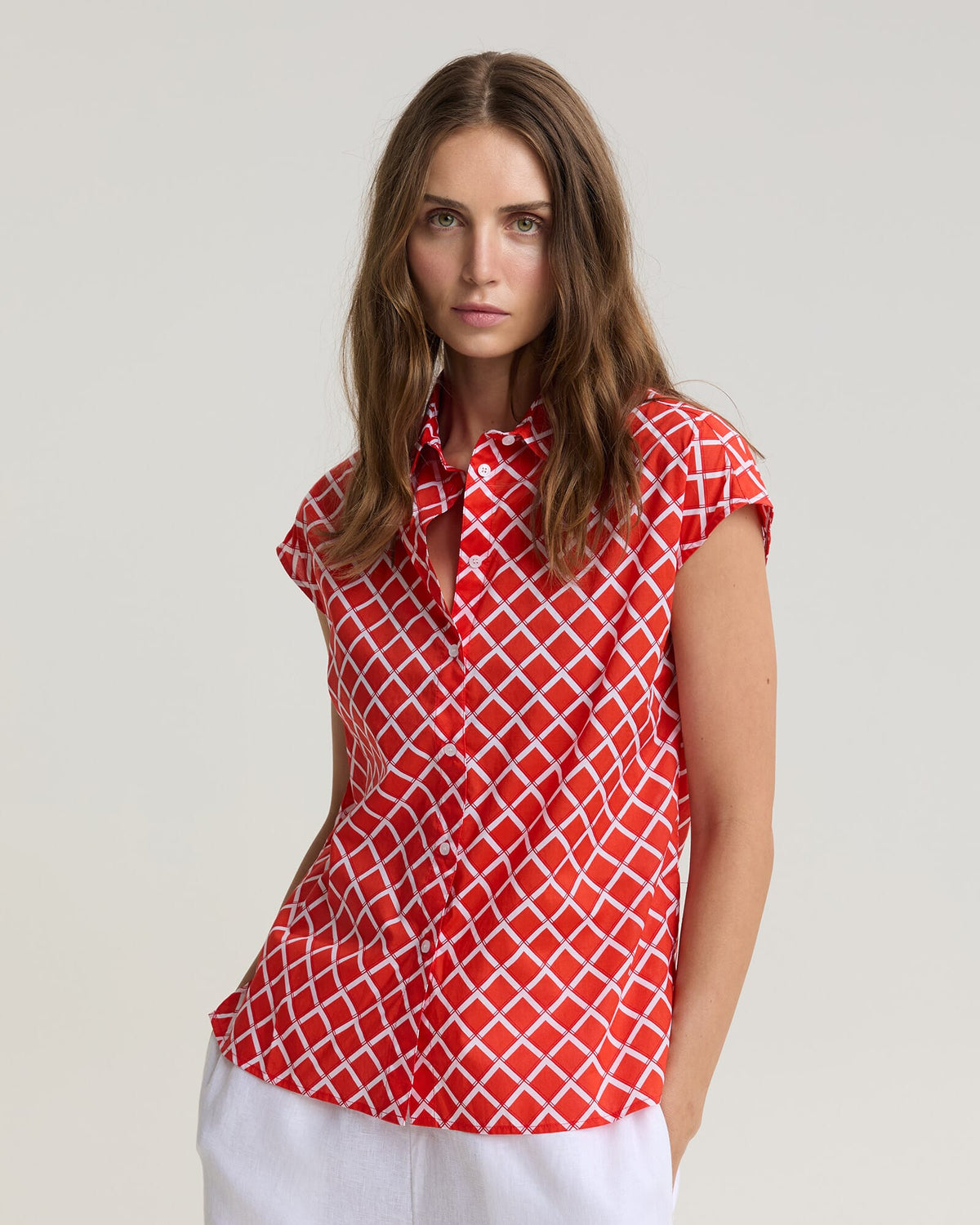 Geo Lily Voile Shirt