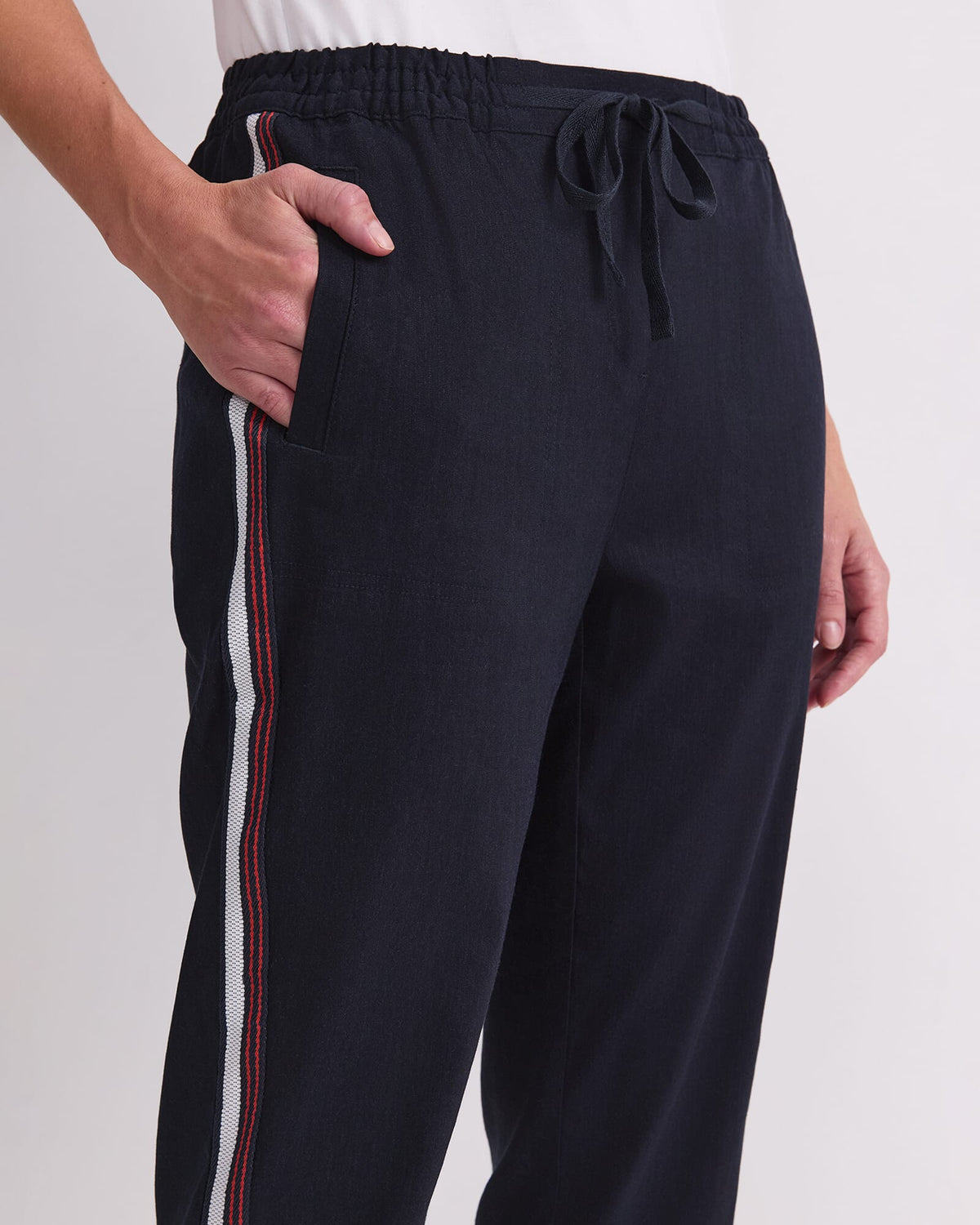 Rosa Side Stripe Linen Pant