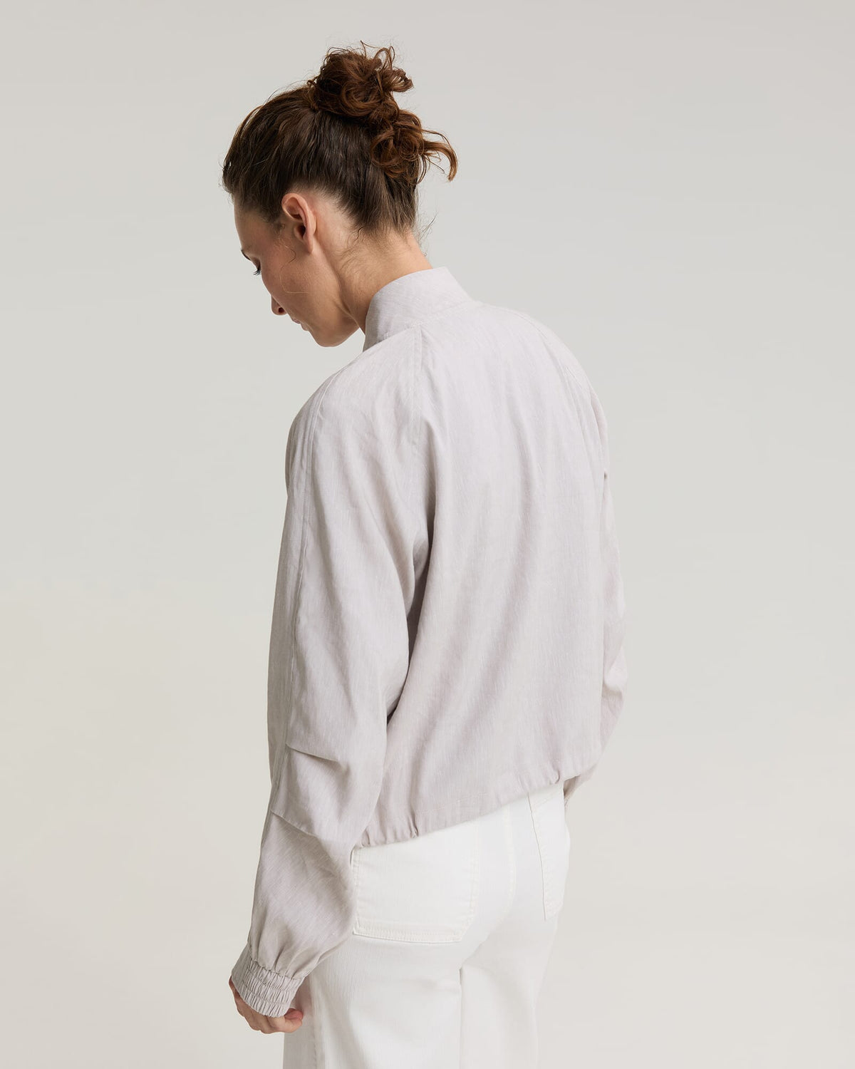 Rosa Linen Bomber Jacket
